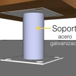 Soporte de acero galvanizado para postes de madera