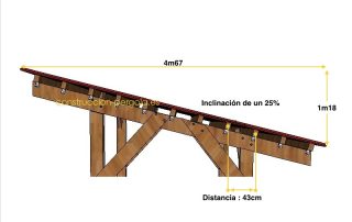 Plano de la cubierta de la cochera