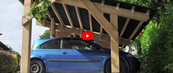 Vidéo de construction d'un abri voiture en bois