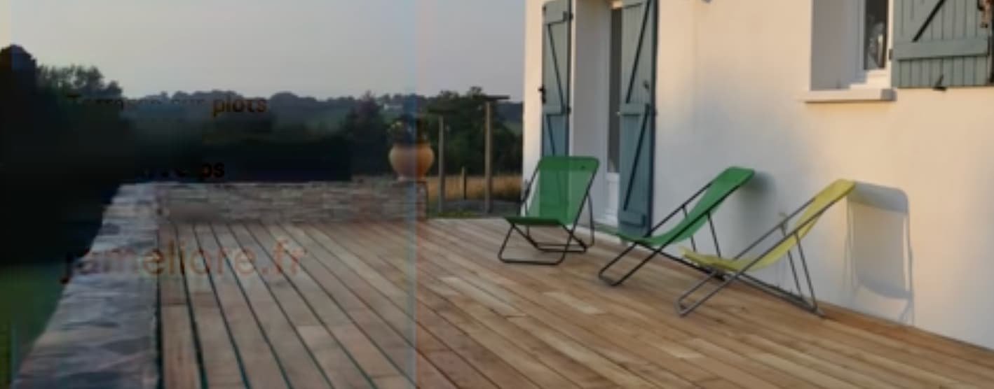 Aménagement d'une terrasse bois naturel