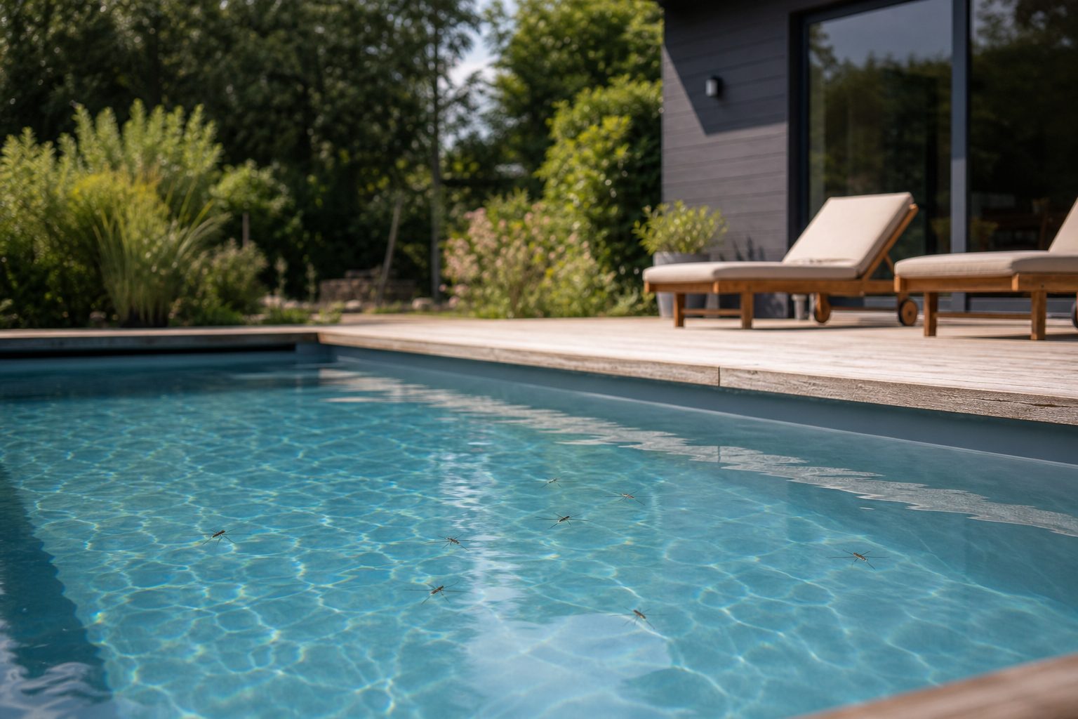 Insectes dans la piscine, comment retrouver une eau saine ?